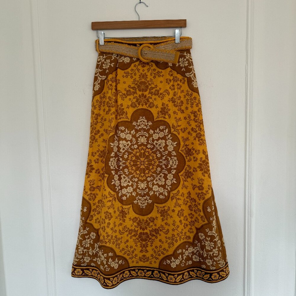 Zimmermann Raie Column paisley Midi Skirt - 1